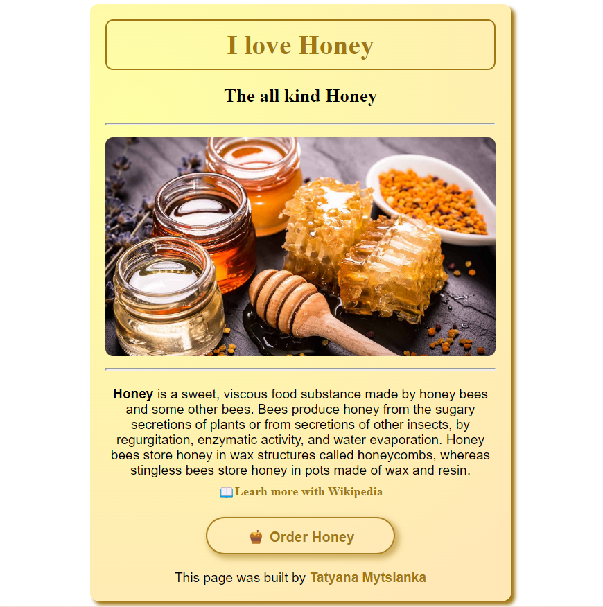 Honey Page